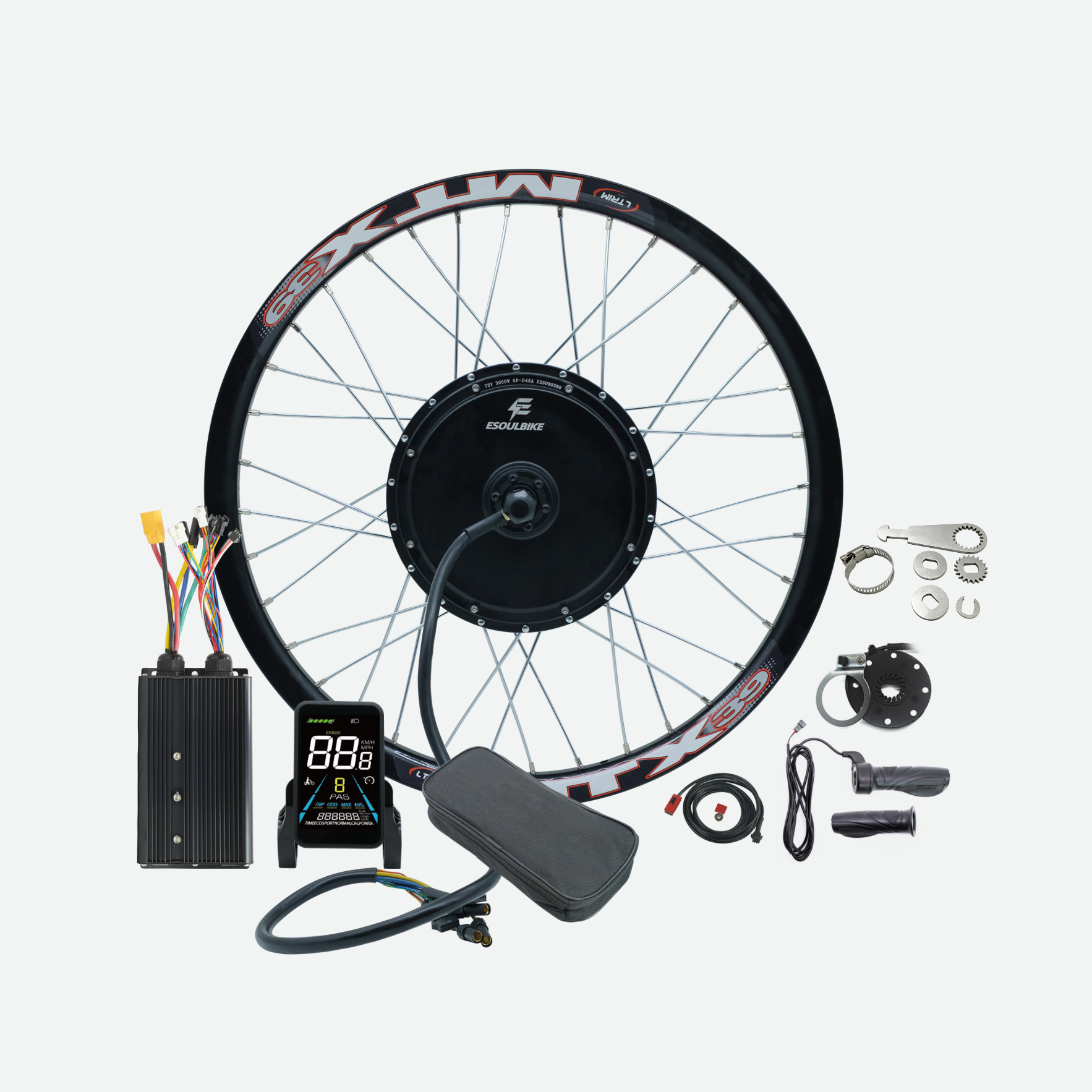 72V 3000W Ebike Kit with Battery – 80km/h High Speed | Free EU Ship