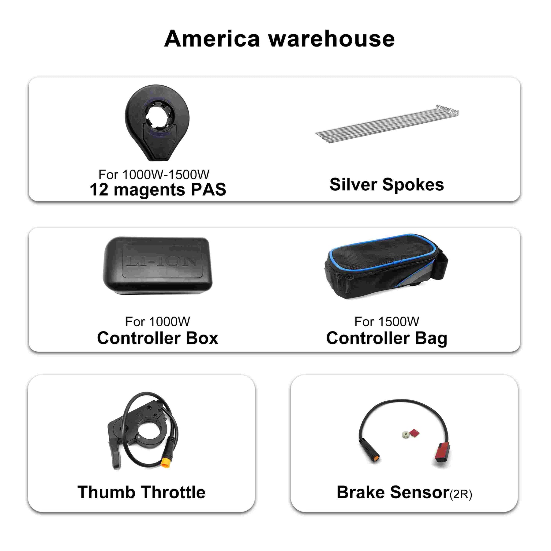eSoulbike™ American Warehouse 48V 1000W/1500W Rear Wheel Electric Bike Conversion Kit