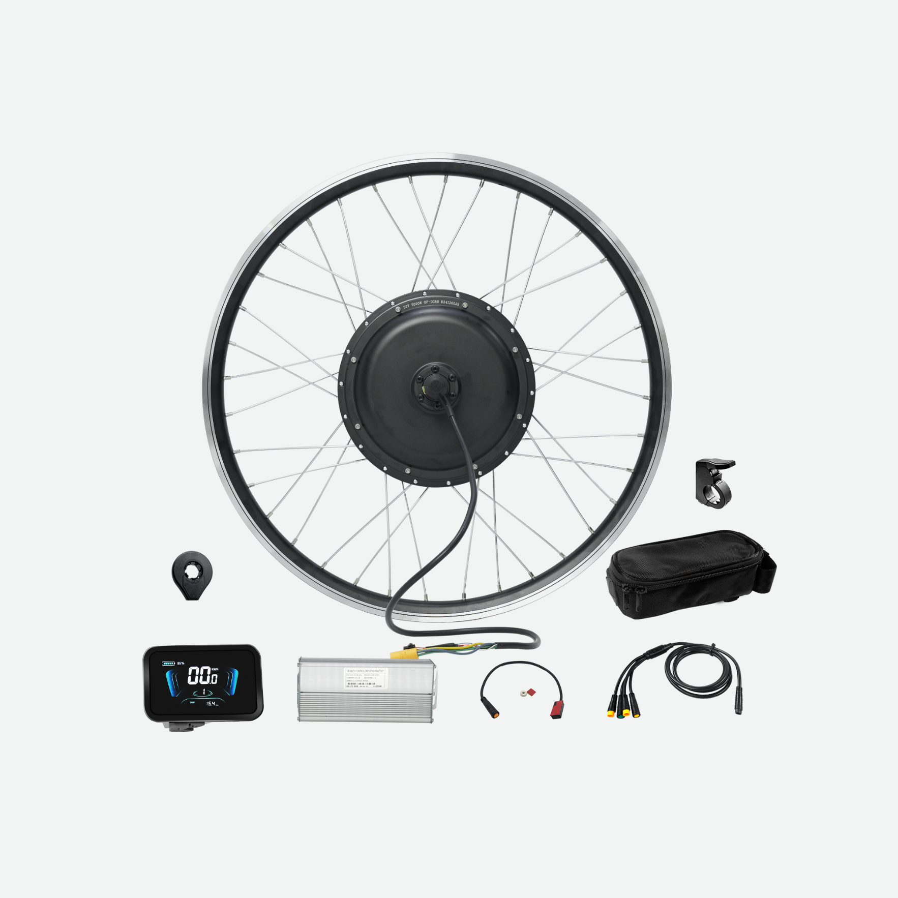 eSoulbike™ Kit de conversion de vélo électrique à moyeu arrière étanche haute puissance 48 V 1500 XNUMX W