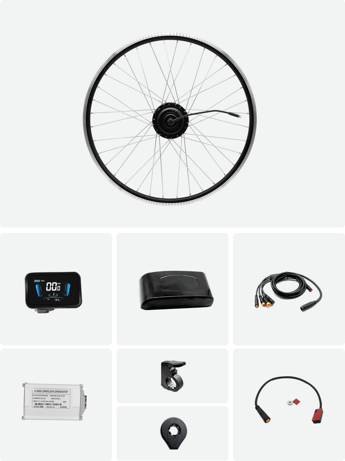 Kit di conversione per bici elettrica con ruota anteriore da 36 V