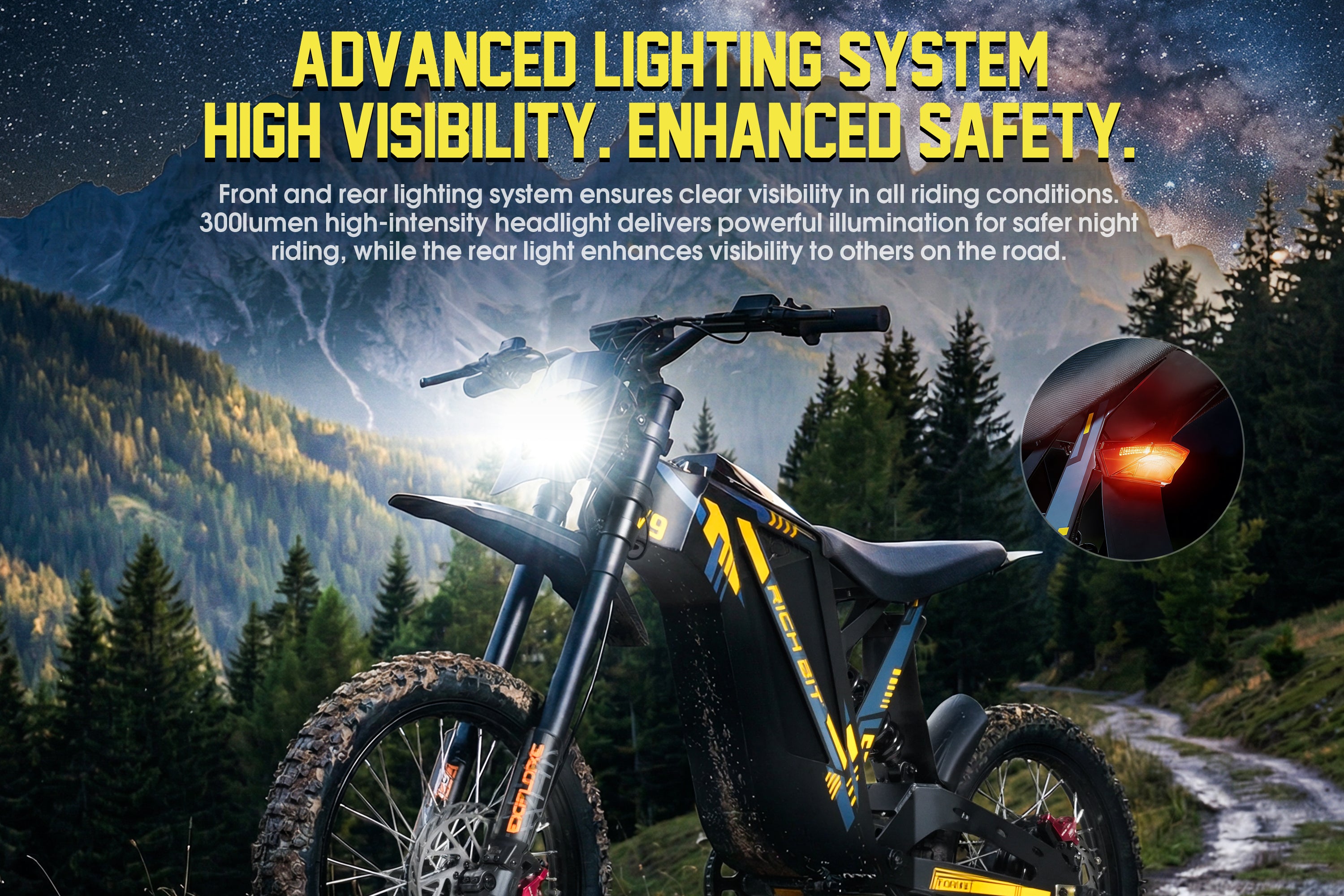 RICH BIT V9 Ultra 48V 2500W Electric Motorcycle Max 63km/h Off-raod ...