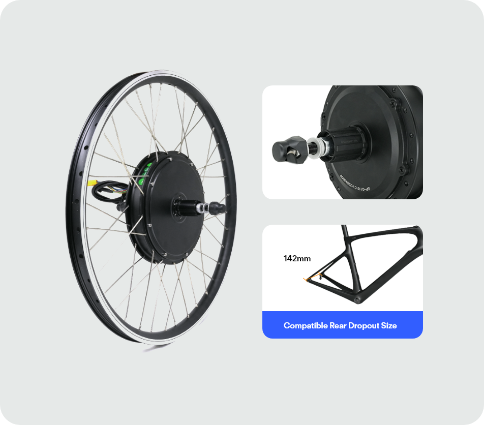 48V 1000W E-Bike-Kit inklusive Akku | Kostenloser EU-Versand